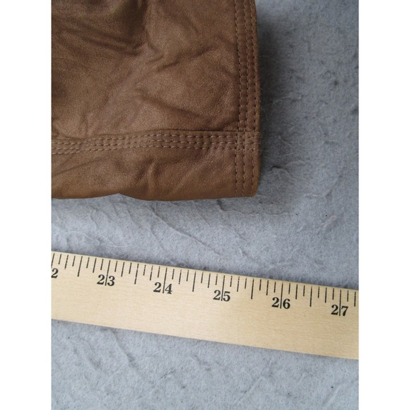 Alpinestars by Denise Focil Women Medium Tan Leather Moto Cafe Racer Jacket - Picture 12 of 12